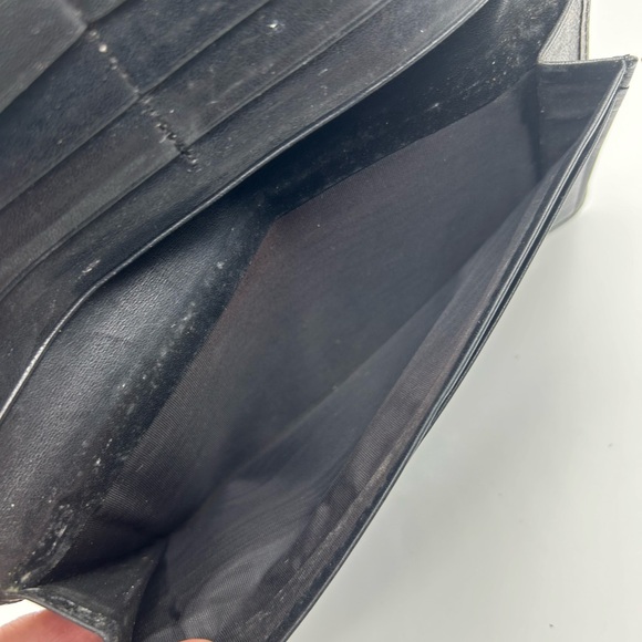 Yes Saint LAURENT long bi fold black leather wallet - Picture 5 of 6